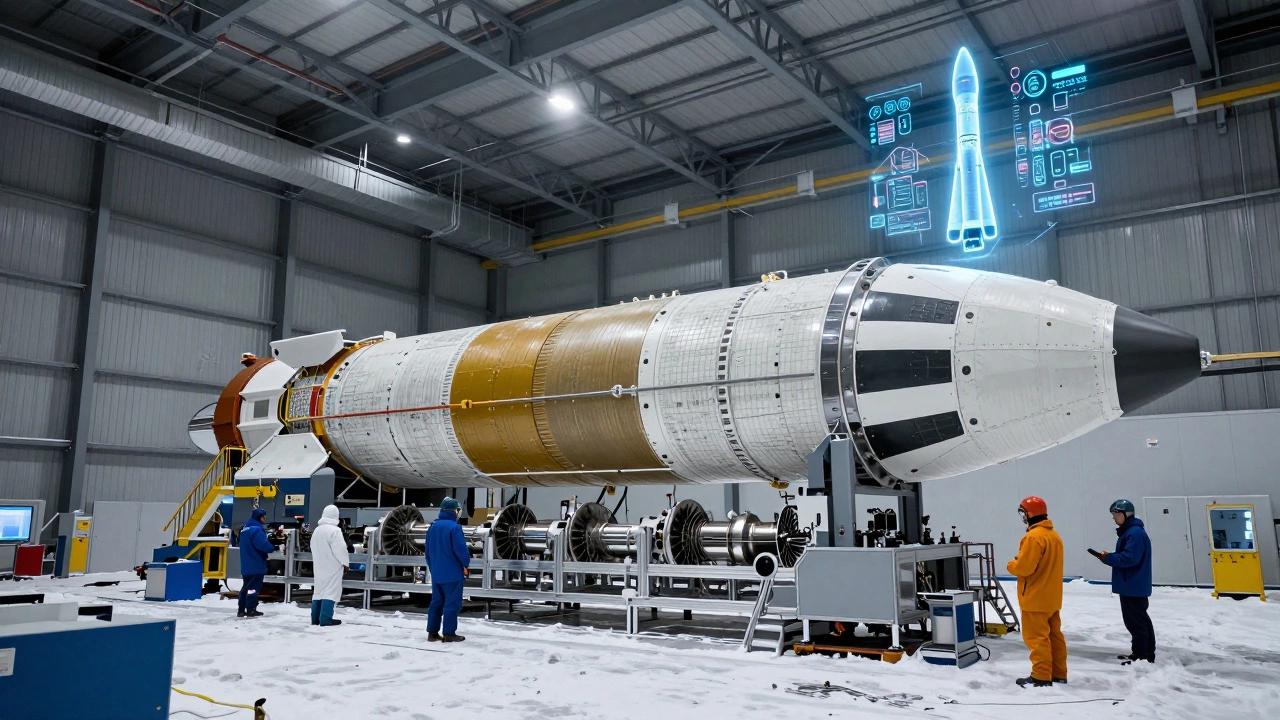 Сборка ракеты с композитным корпусом и 3D-печатью лопаток турбины в сибирском центре.