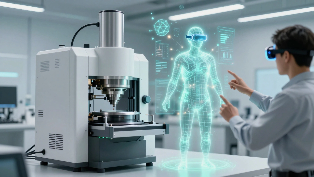 Визуализация цифрового двойника станка в виде голограммы