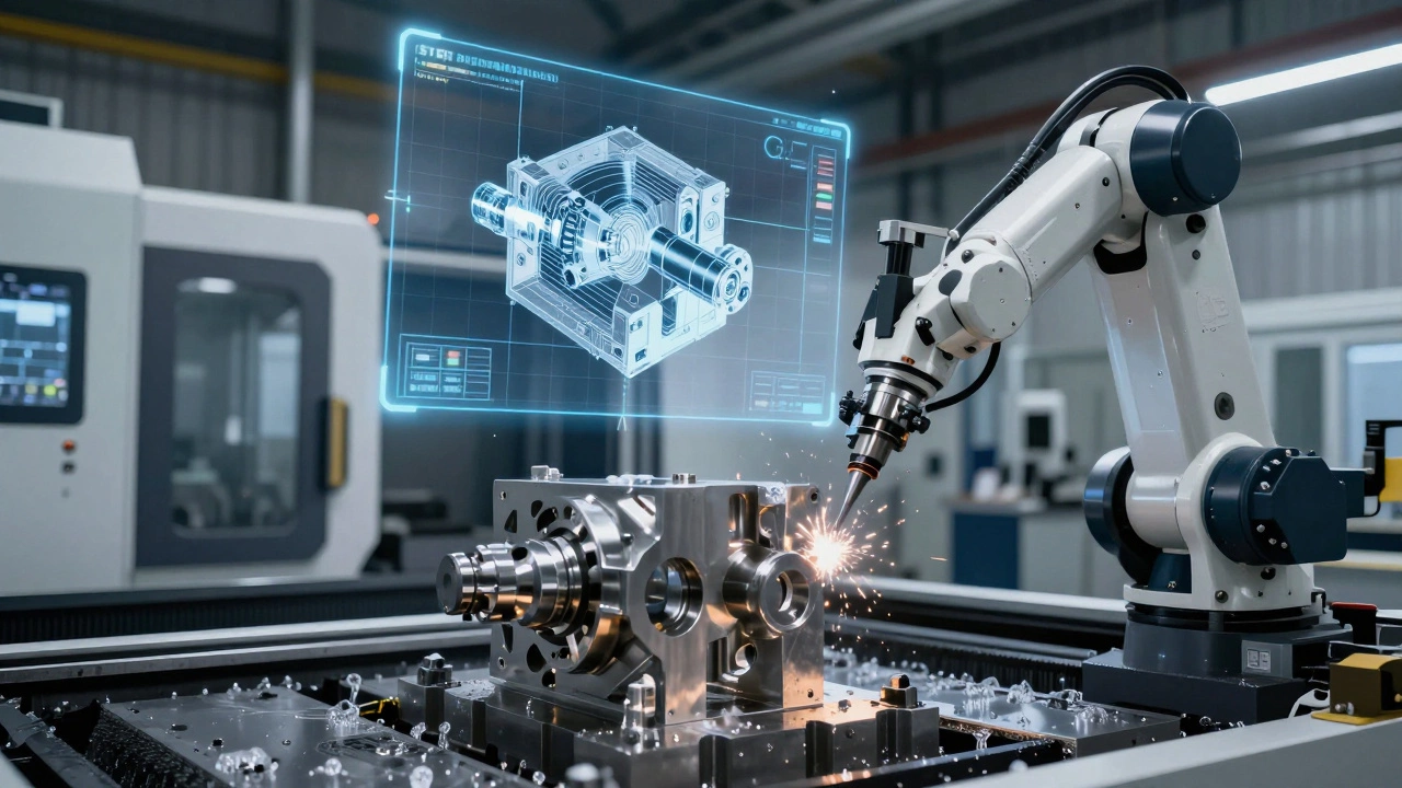 ЧПУ-станок изготавливает деталь, точно совпадающую с цифровой 3D-моделью