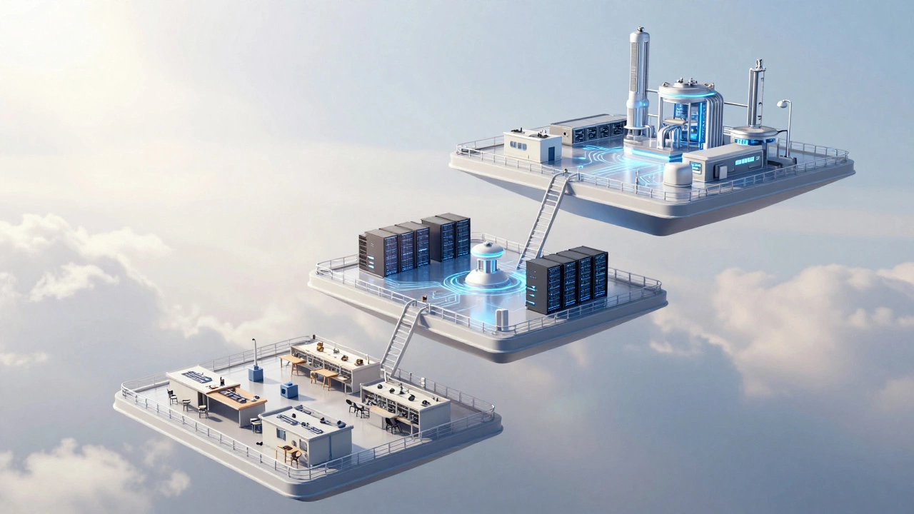 Концептуальная лестница развития завода от бережливого производства до умного завода