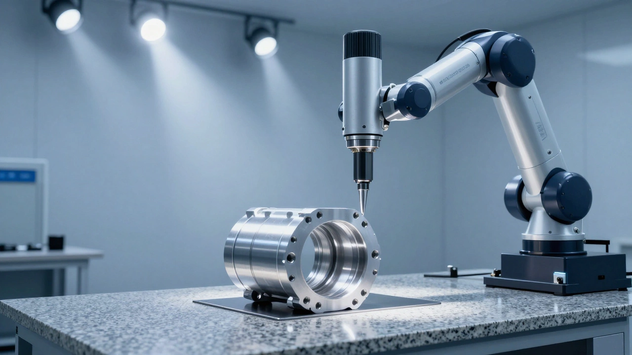 Координатно-измерительная машина проверяет точность блока цилиндров