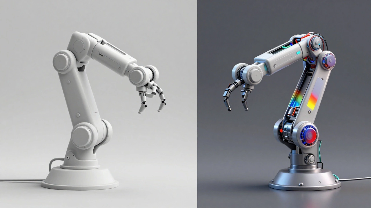 Сравнение эстетического концепта робота и его технического внутреннего устройства